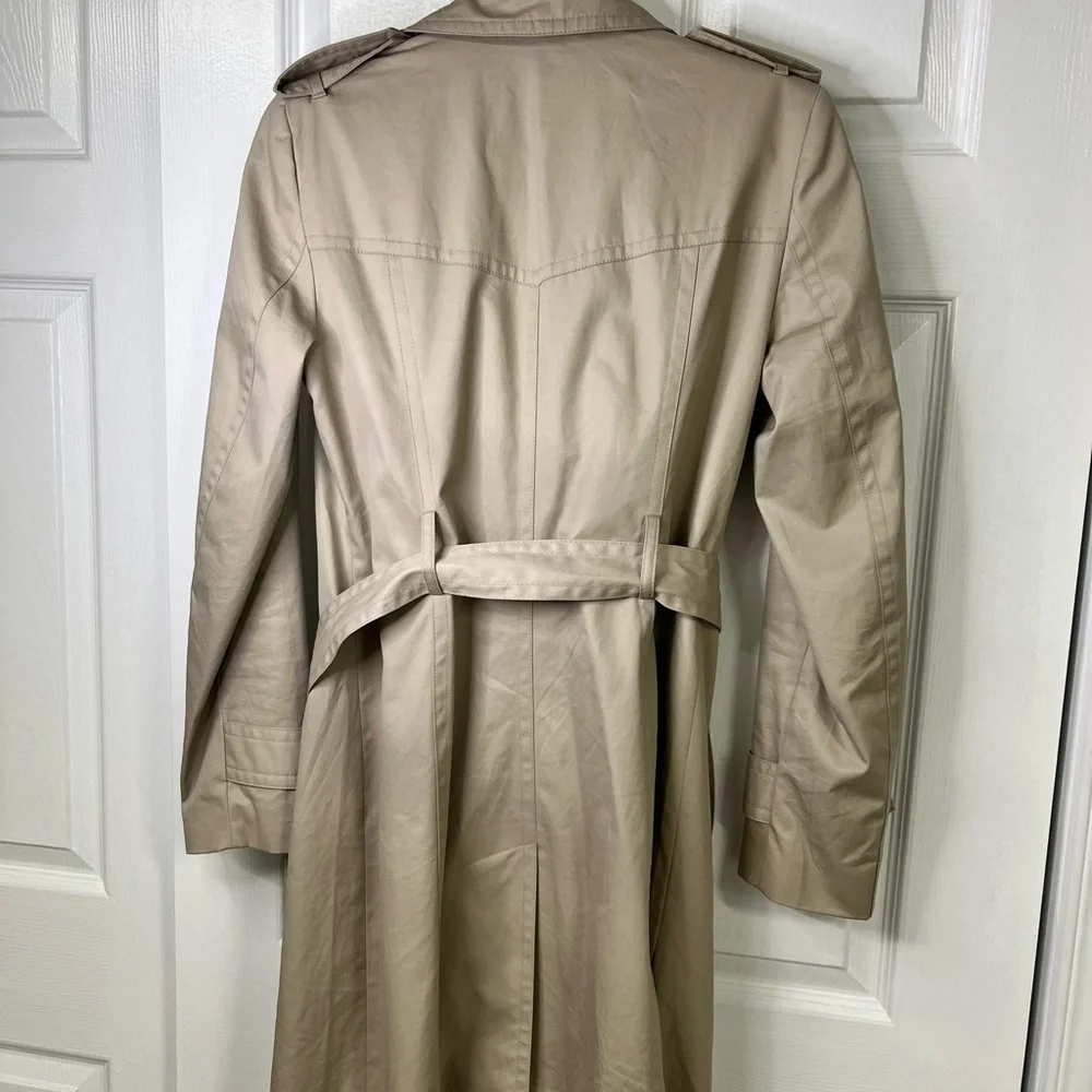 Banana Republic Classic Beige Trench Coat Belted Double Breasted Women’s Small - Picture 3 of 8